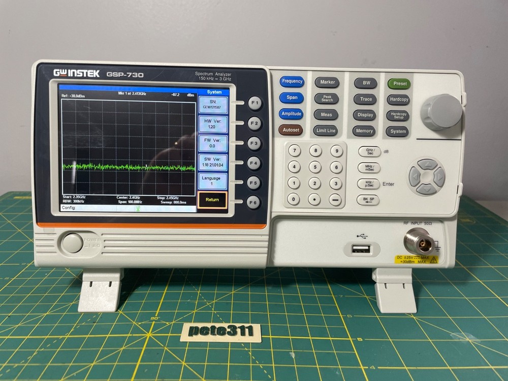 GW Instek GSP-730 Benchtop Spectrum Analyzer