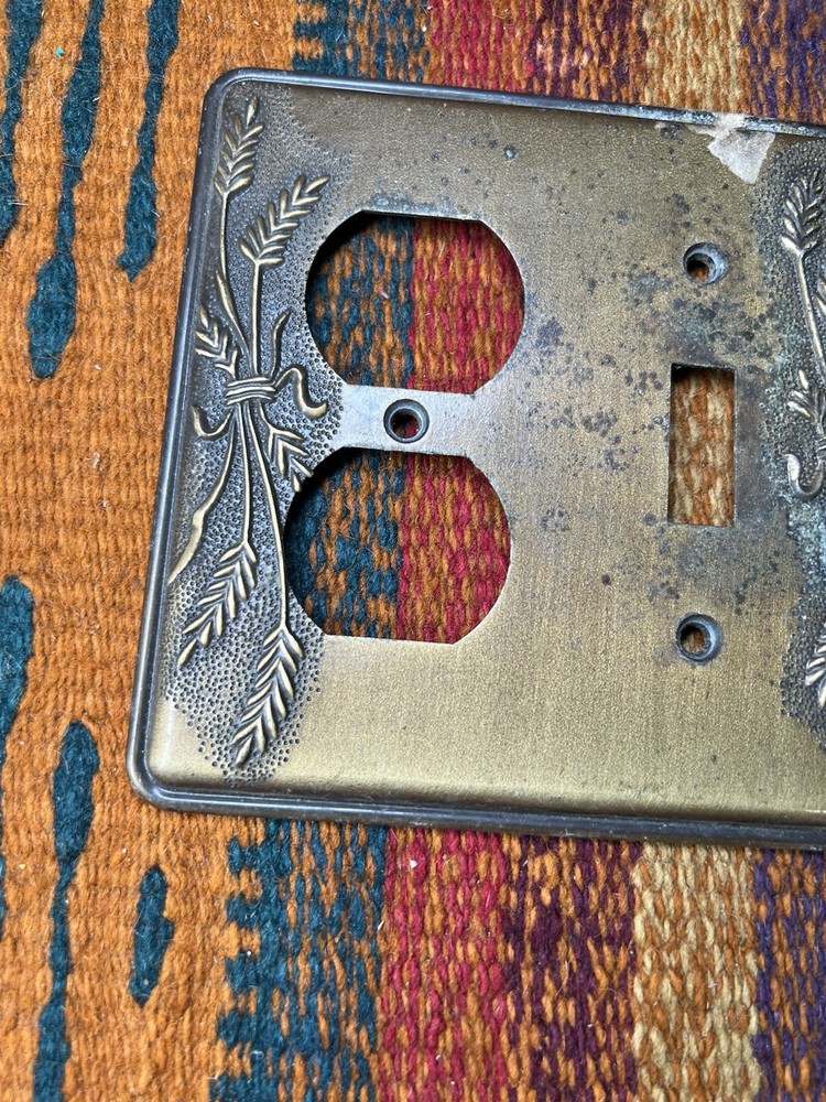 Vintage Amerock Switch Outlet Plate Cover Wheat Design