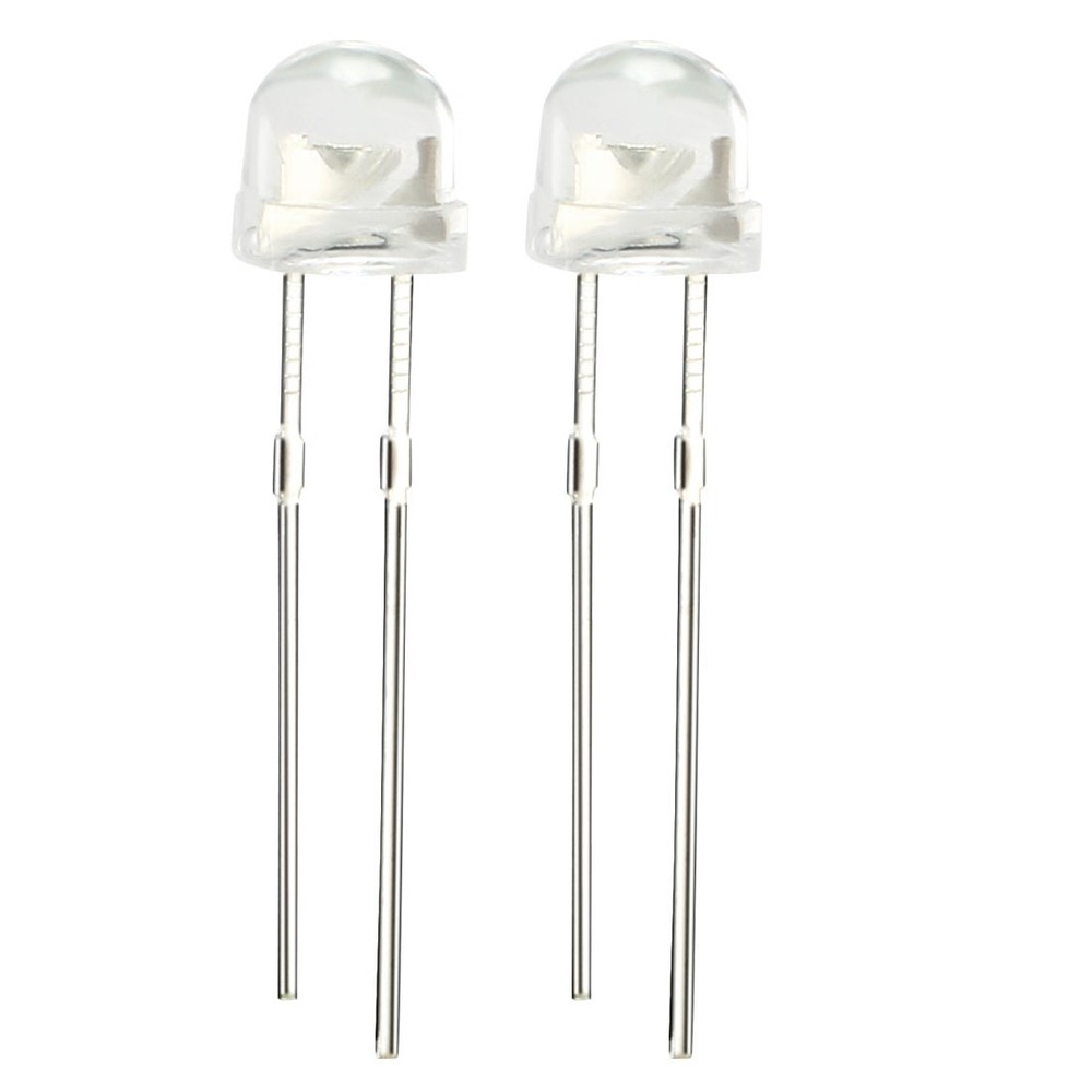 30pcs 5mm White LED Diode Lighting Electronics Component Emitting Light 3-3.4V