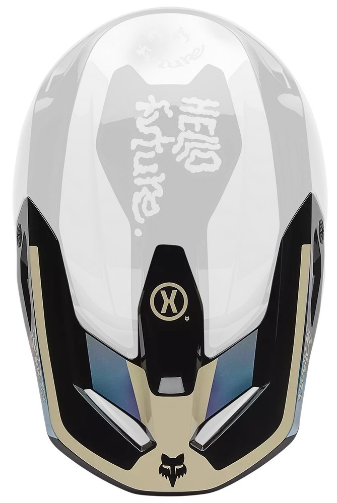 Fox Racing V1 Hello Future Helmet Visor/Peak Black