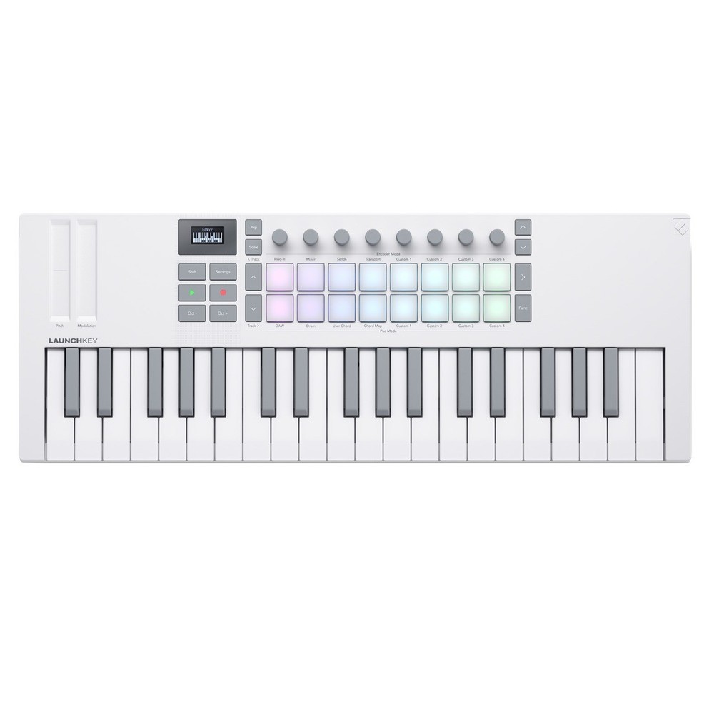 Novation Launchkey Mini 37 MK4 White 37-Note Mini Controller Keyboard