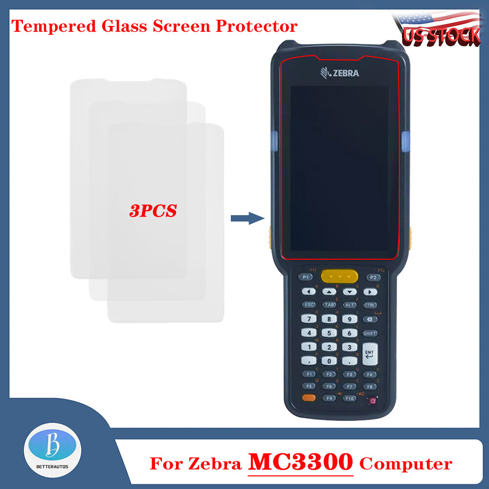 For Zebra MC3300 3-PACK Tempered Glass Screen Protector Protection Film