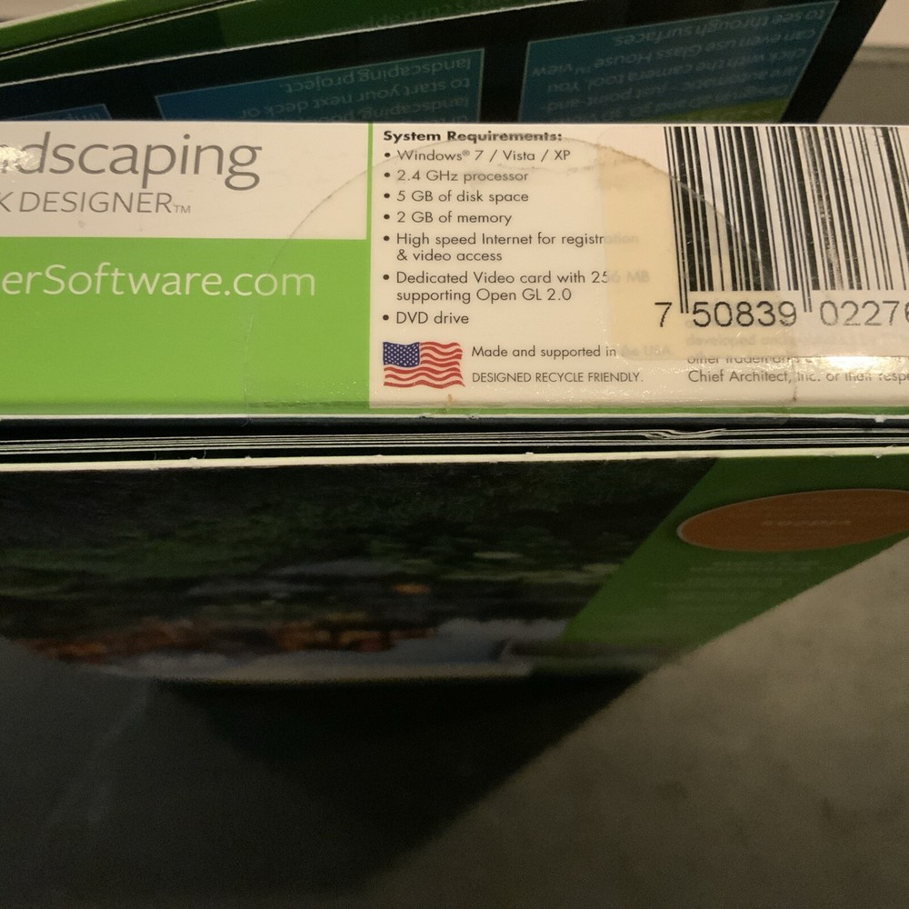 Chief Architect Landscaping & Deck Designer 9.0 Windows New In Box