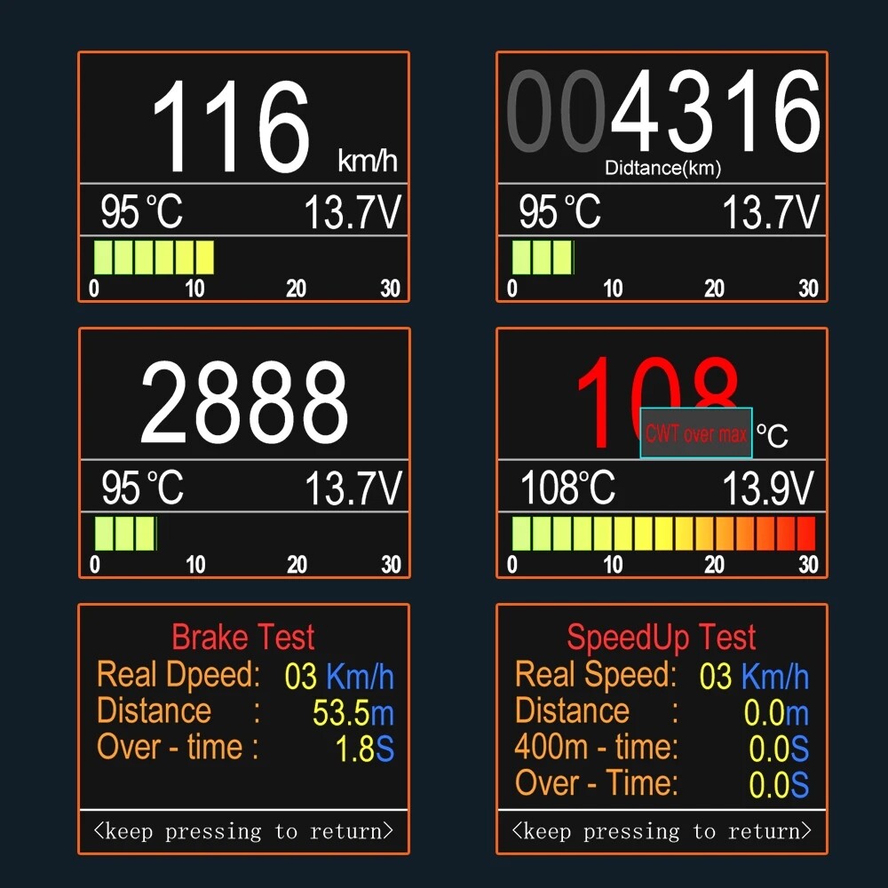 Ancel A202 Automobile On-board Computer Car Digital OBD 2 Computer Display Speed