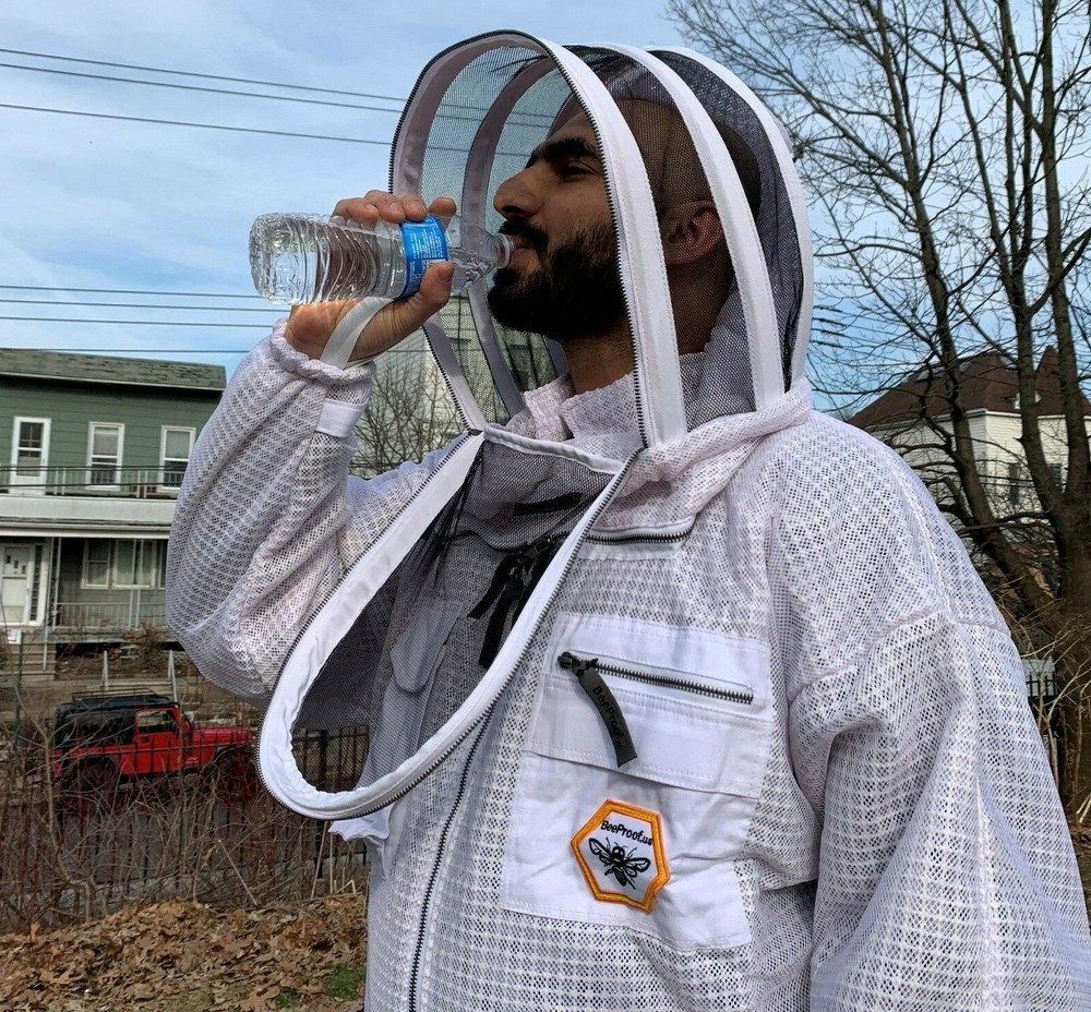 Beekeeper Ultra Ventilated 3 layer mesh Beekeeping Jacket Bee Hat Veil w/bag 2XL