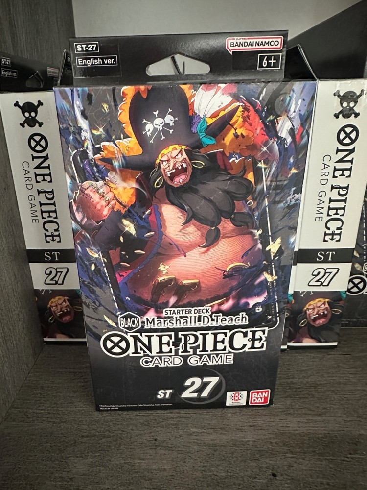 One Piece Starter Deck St 27 Blackbeard Marshall D Teach Mat &Deck Only NO PACK