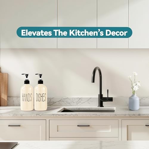 Glass Soap Dispenser Set 2 Pack,16 Oz