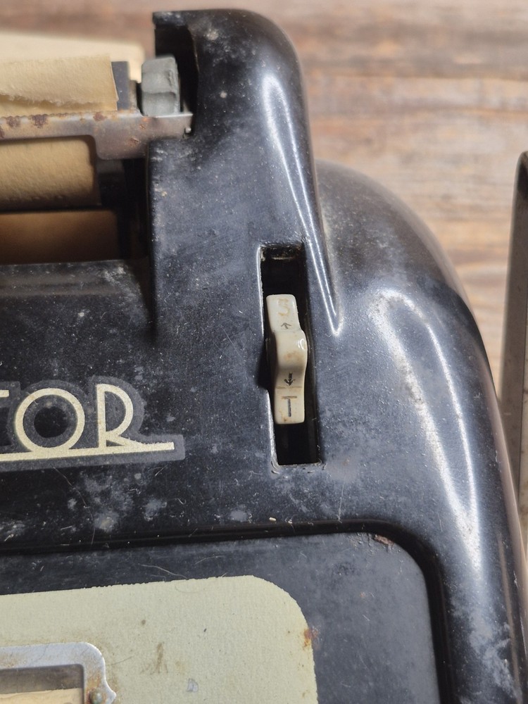 Vintage "Victor" Black Adding Machine With Original Cover
