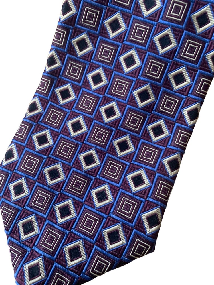 ROBERT TALBOTT BLUE TIE Geometric