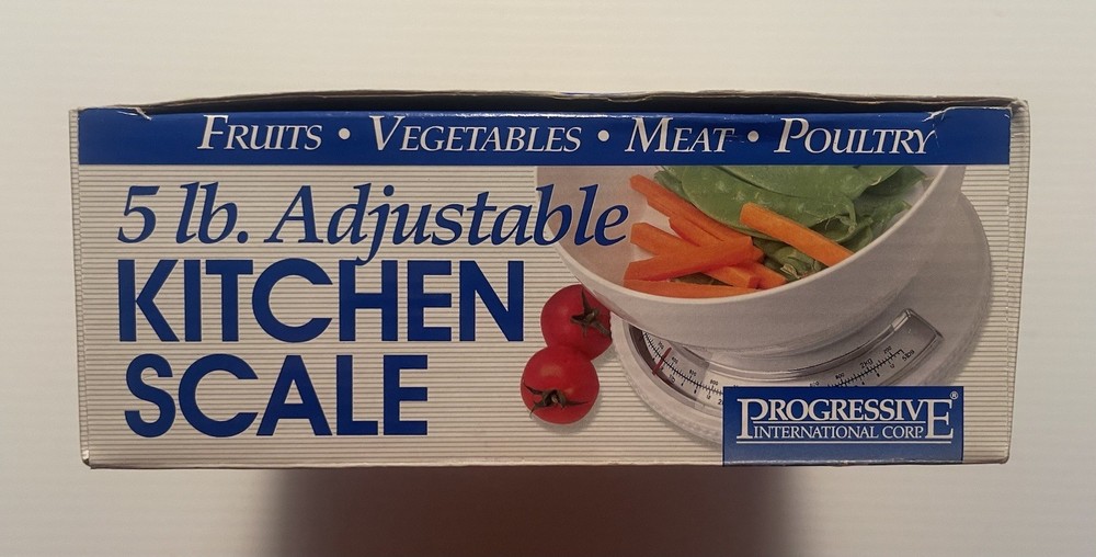 Progressive International 5 lb. adjustable kitchen scale, NIB