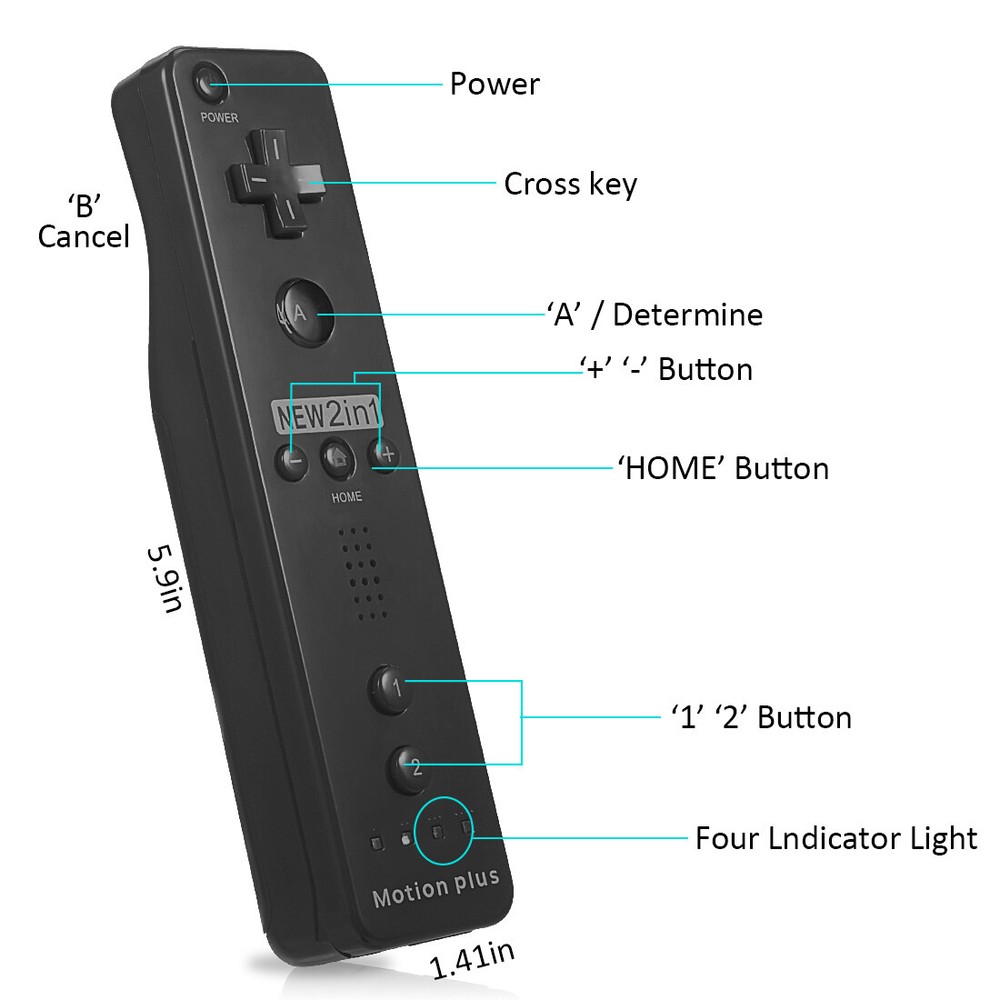 For Wii Wii U Console Video Games Motion Plus Wii Remote Controller