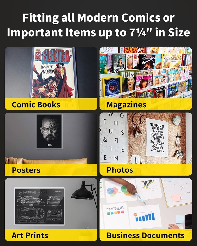 10 Pack Comic Book Toploaders Hard Case Sleeves Protector Holder for Comics