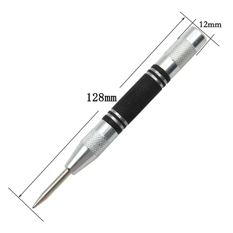 2 Super Strong Automatic Centre Punch Adjustable Spring Loaded Metal Drill TooL