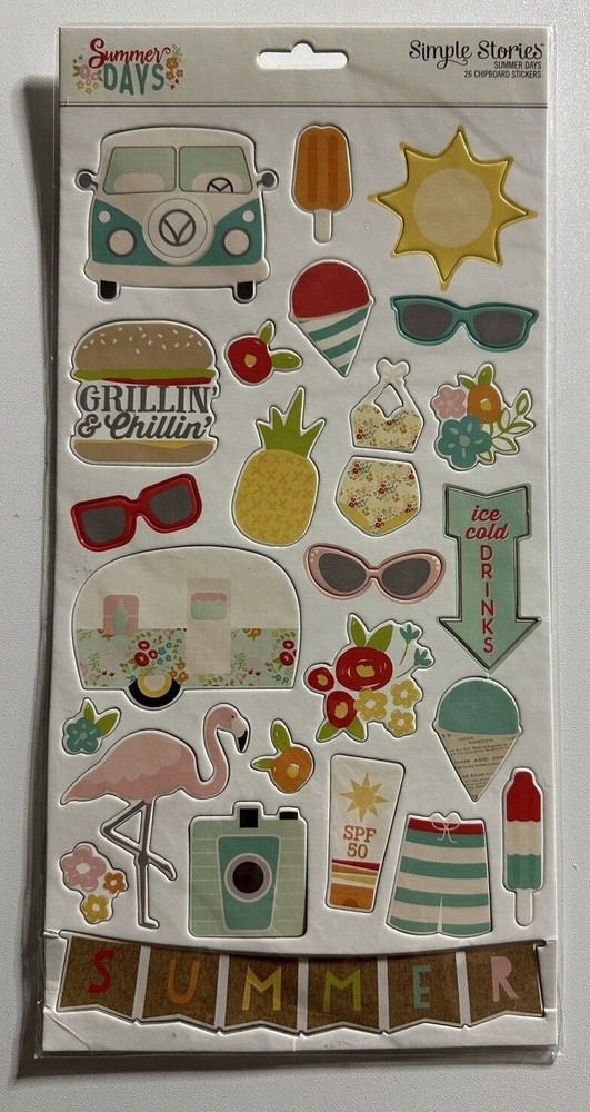 Simple Stories Chipboard Stickers-Multiple Variations-You Choose