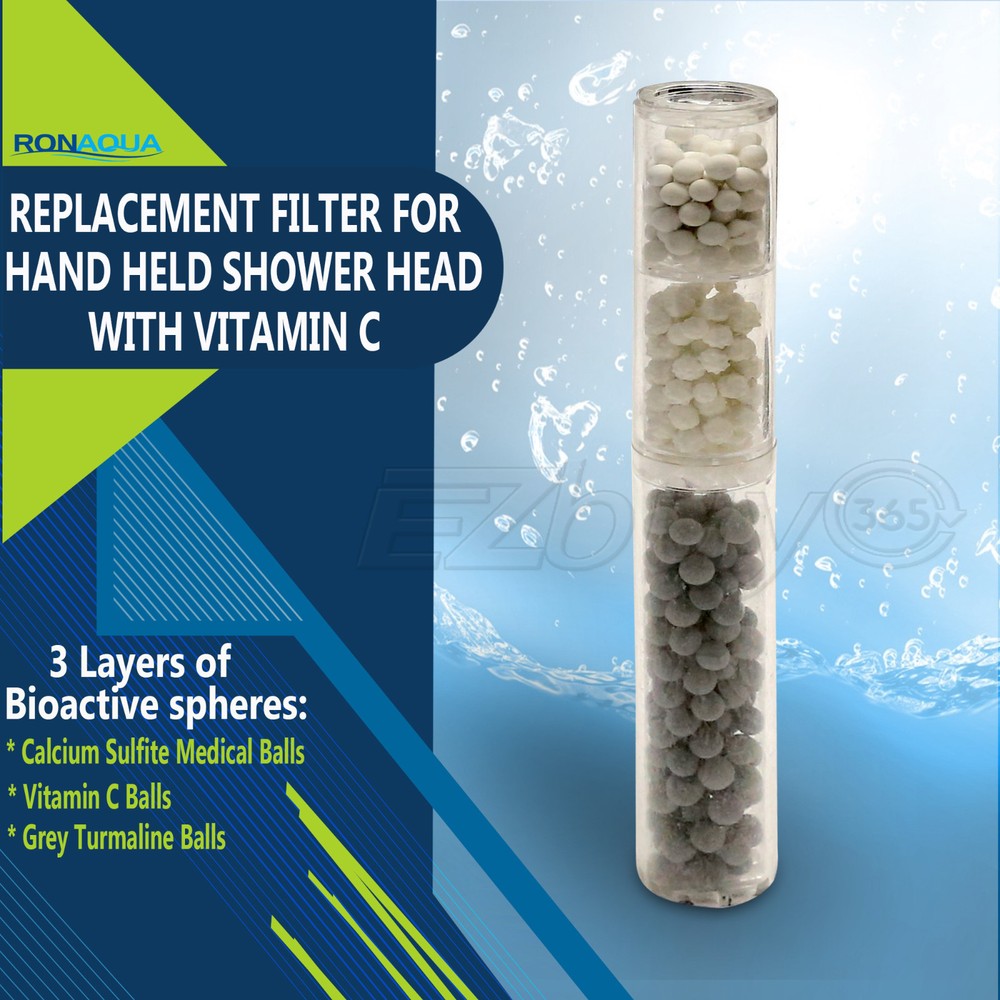 Replacement Cartridge for Filtered Hand Held Shower Head with Vitamin C