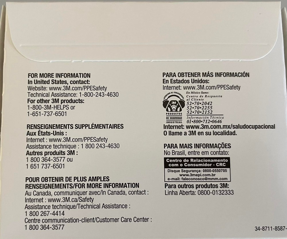 3M 5N11 Replacement Pre Filter Case 100 Ea = 50 Pairs