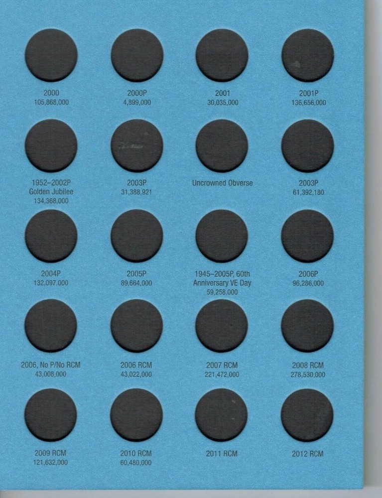 New Whitman Canada Five cent Folder #2 for all Issues From 1965 Through 2012