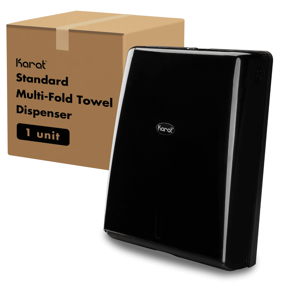 Karat Standard Multi-Fold Paper Towel Dispenser, Black - 1 unit, JSD-3300B-2