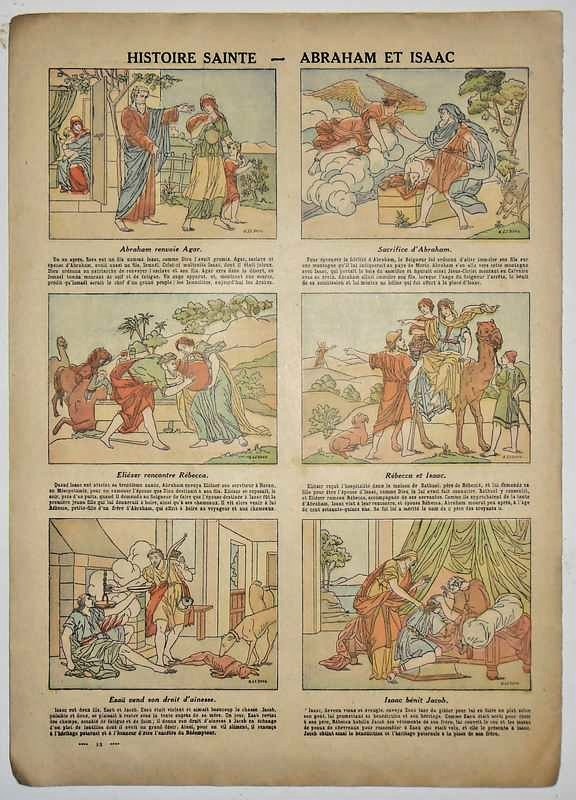 Engraving Holy History - Abraham And Isaac