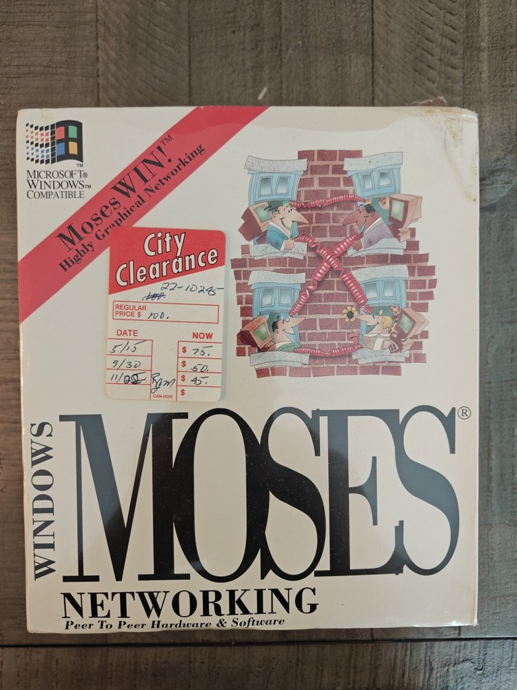 MOSES Networking for Windows or DOS NEW Sealed In BOX Vintage Computing