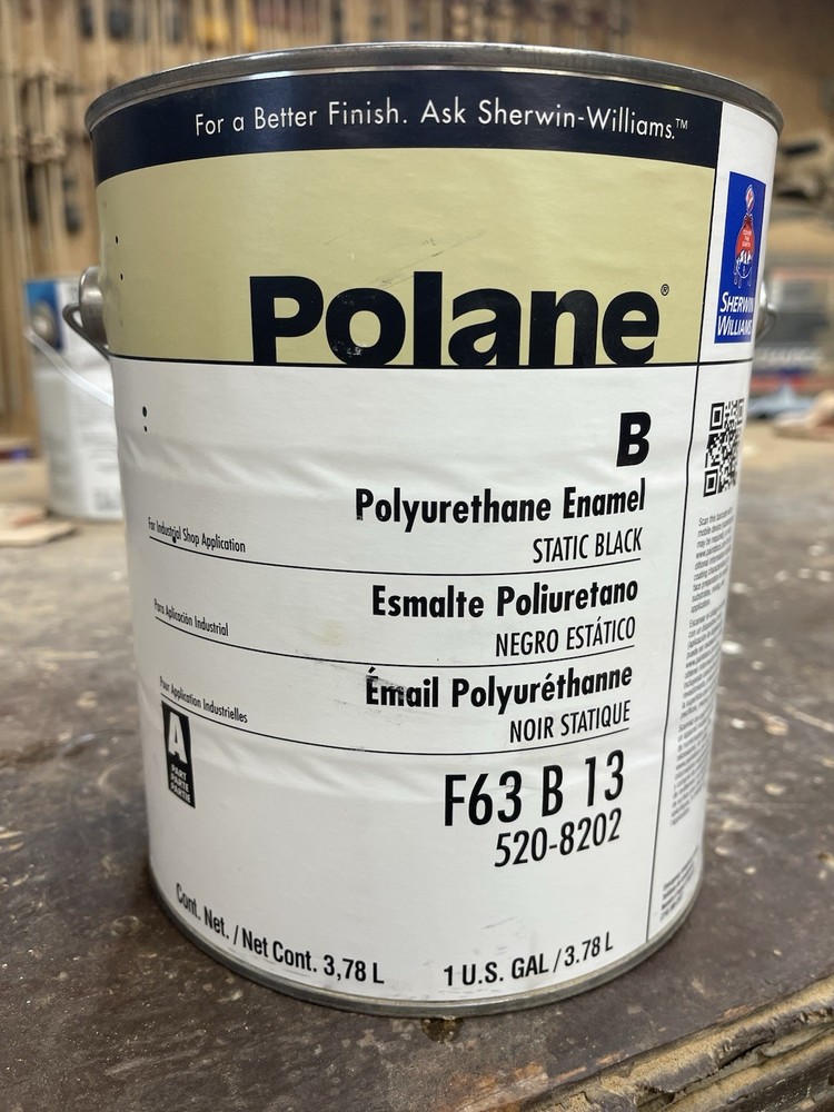 Sherwin Williams Polane B Polyurethane Enamel Paint / Static Black / Part A