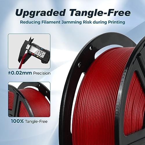 Rapid PLA Filament 1.75mm 500mm/s High Speed Printing, 3D Printer Ruby Red