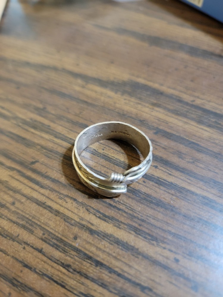 vandever Sterling Silver Adjustable Feather Open Thumb Ring