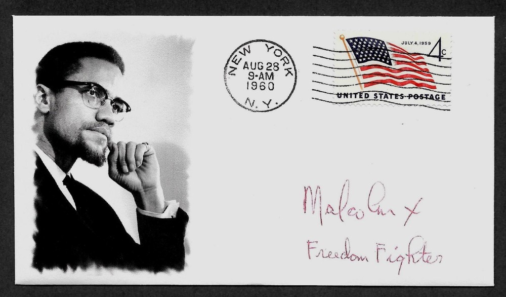 Malcolm X Collector's Envelope With Facsimile Autograph 1008
