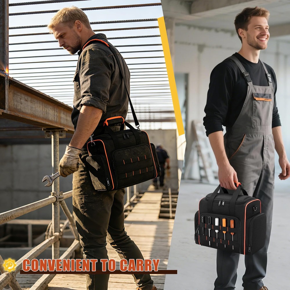 Marscamd Tool Bag with 3 Removable Cases, 2 Layers Tool Tote for Hand Tools, ...
