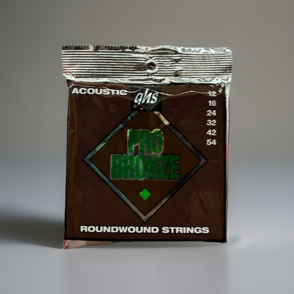 New GHS Pro Bronze Acoustic Guitar Strings 12-54 Roundwound Strings