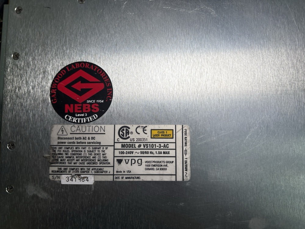 Nevion Ventura VS101-3-AC Modular Frame