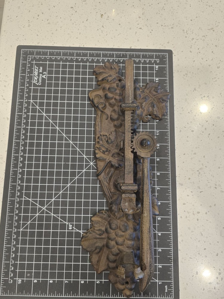 Old Cast Iron Wall Mounted Mechanical Cork Puller - Cool