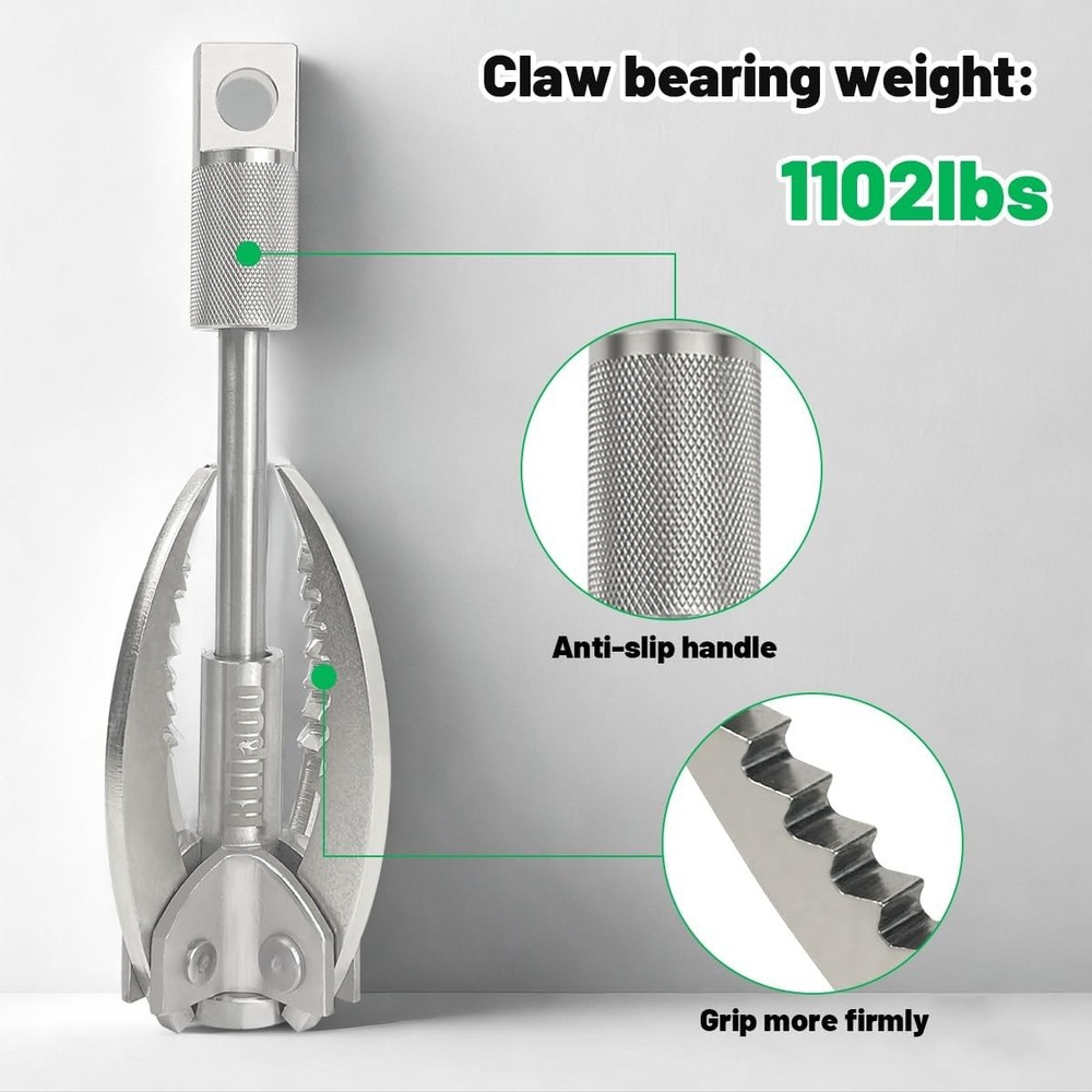 Multi-Function Stainless Steel Hook with Folding Claw