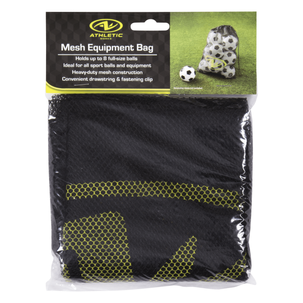 Athletic Works Mesh Equipment Bag w/Drawstring Fastening Clip