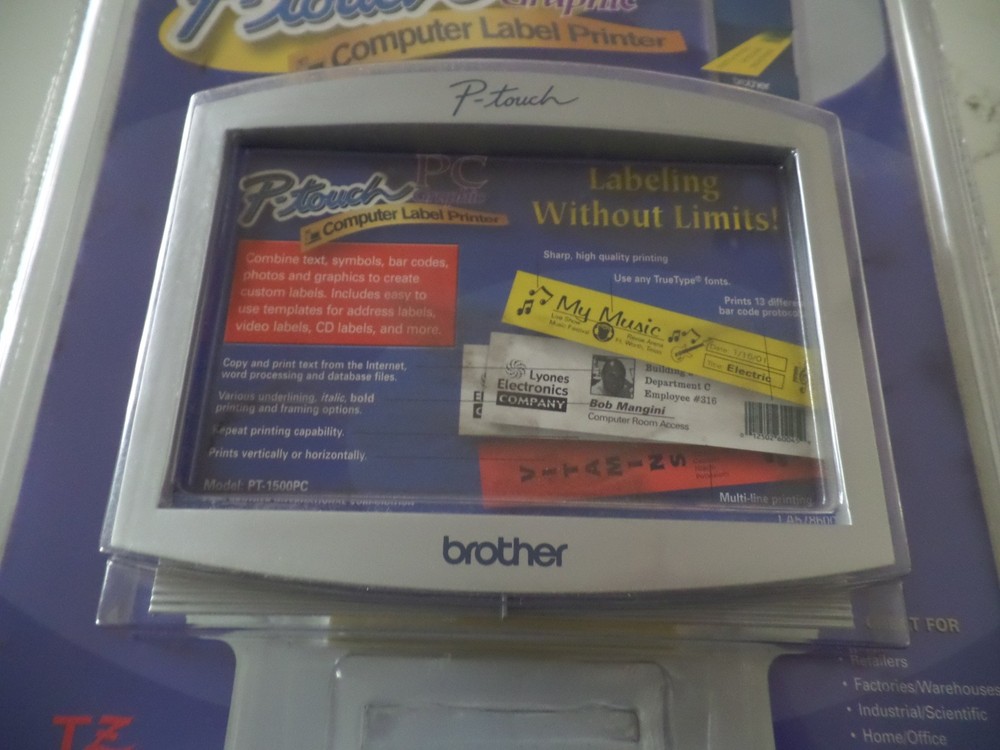 SEALED! Brother P Touch PC Graphic Computer Label Printer MODEL# PT-1500PC BNIB