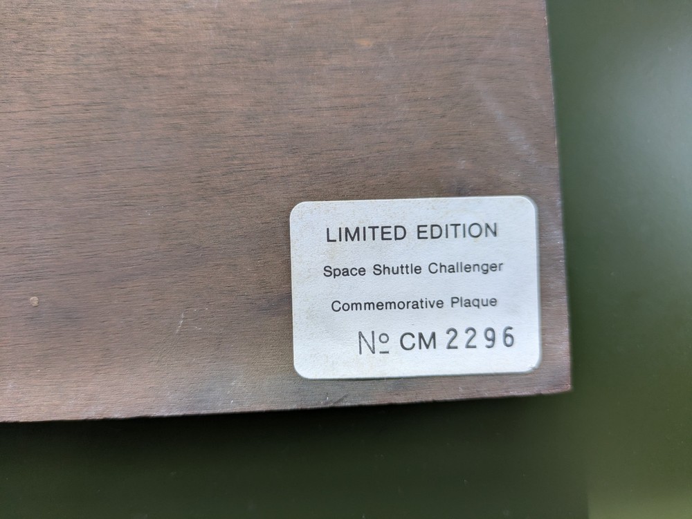 Space Shuttle Challenger Commemorative Plaque – Limited Edition