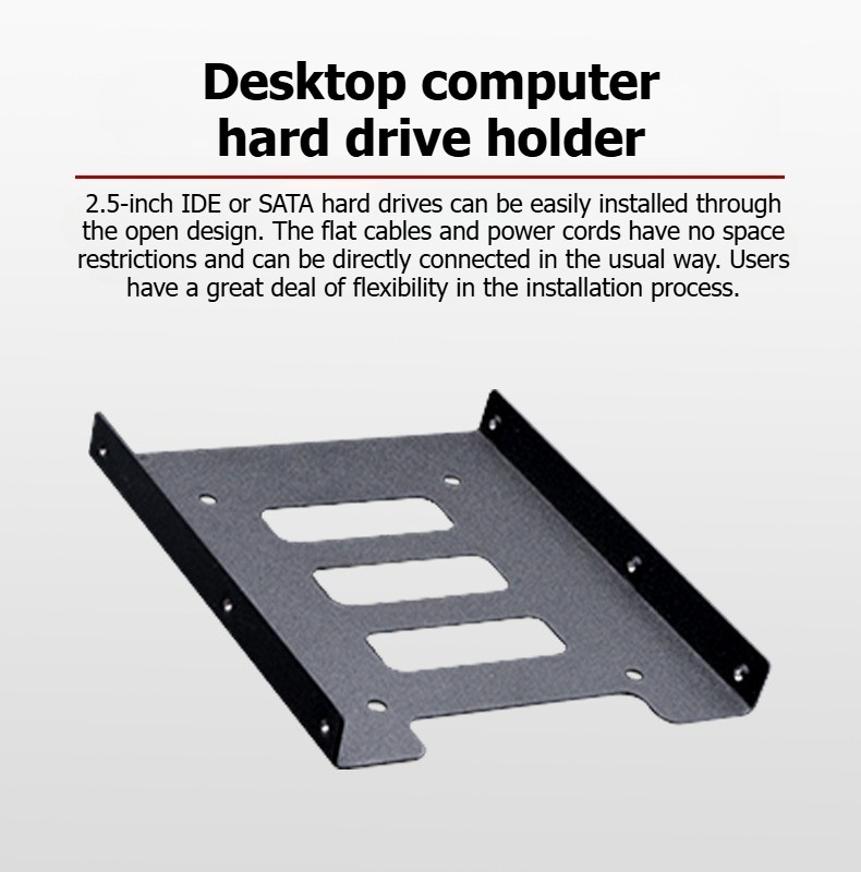 2Pcs 2.5-inch SSD to 3.5-inch Solid State Drive Conversion Bracket Kit
