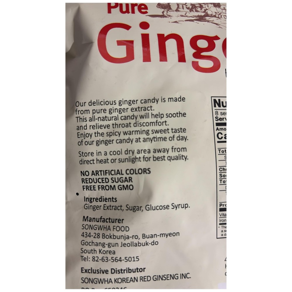Pure Ginger Hard Candies 3 Bags