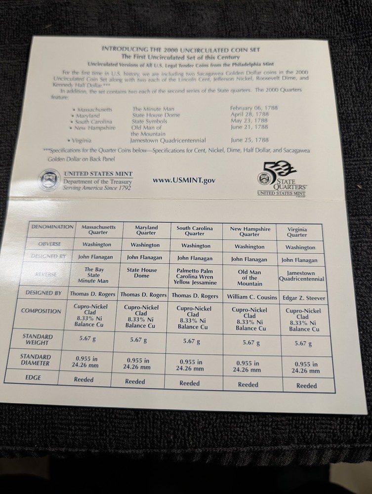 2000 US Mint Uncirculated set OGP