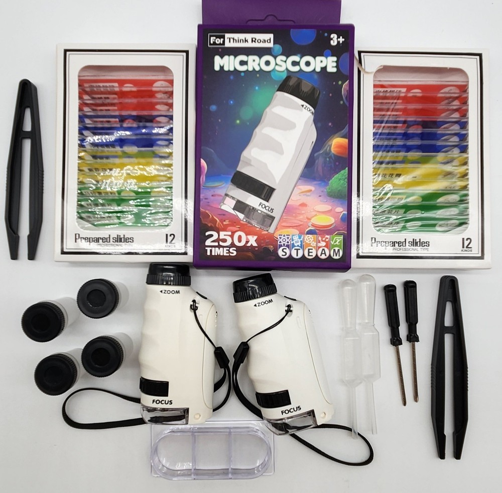 24 Prepared Microscope Slides Specimen 3 Microscopes LOT