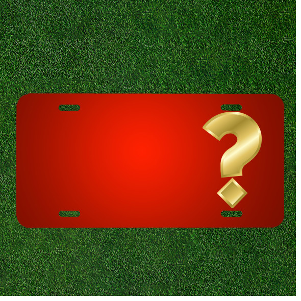 Custom Personalized License Plate With Add Names To Question Mark Punctuation