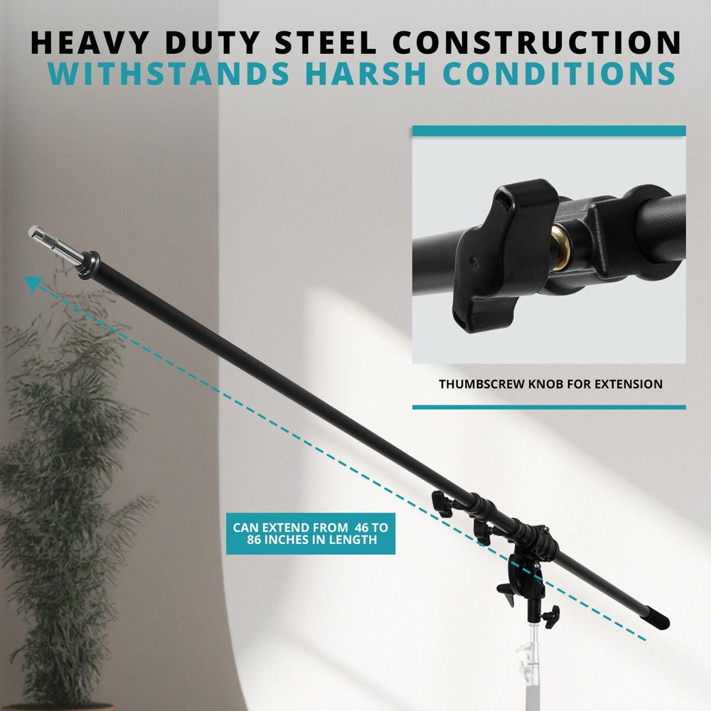 Flashpoint Boom Arm (Black Chrome-plated, 86") #FP-LSBA-B