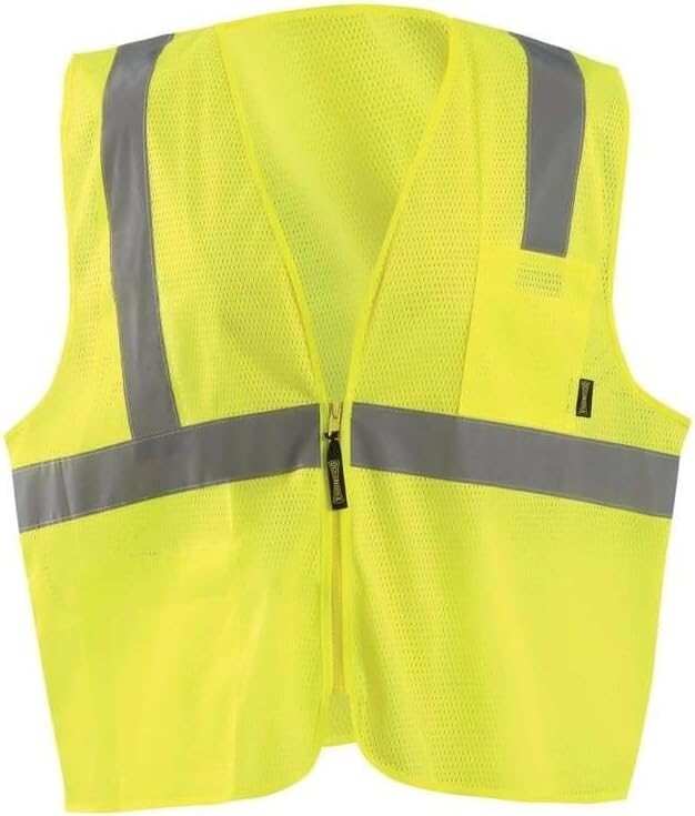 3 Pack ANSI ISEA 107-2015 Type R Class 2 High Visibility Safety Vests, X-Large