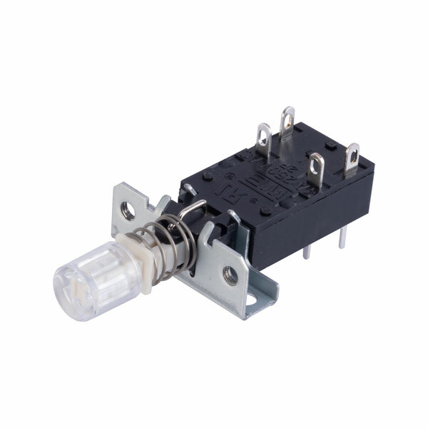 R-TECH 780387 Latching DPST PCB Push Button Switch