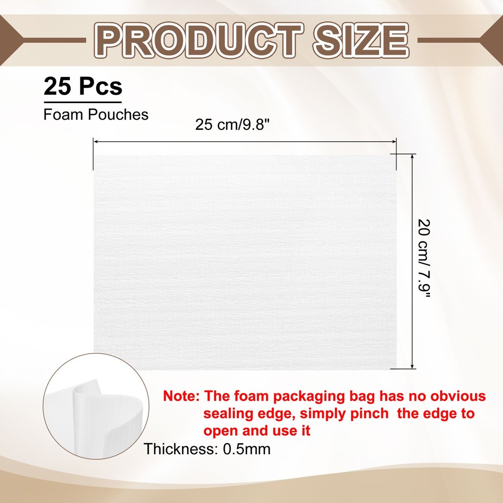 25pcs for Foam Bearings, 10" x 8" Sheets Padding