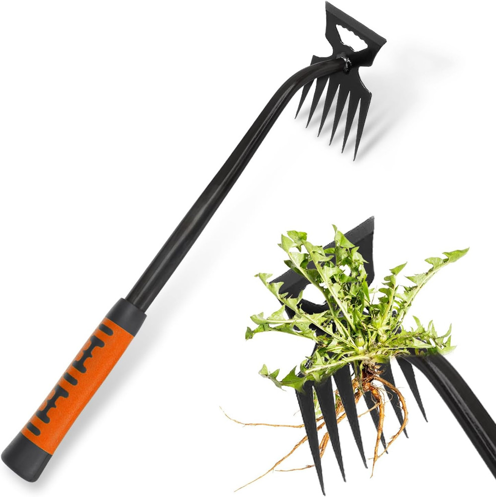 2025 Multifunctional Hand Weeder Tool for Efficient Garden Weeding (6 Tines)