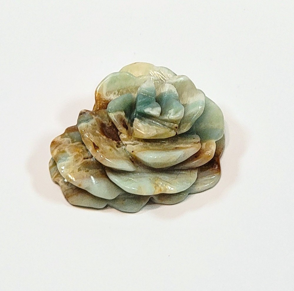 Amazonite Rose Carving- WYSIWYG
