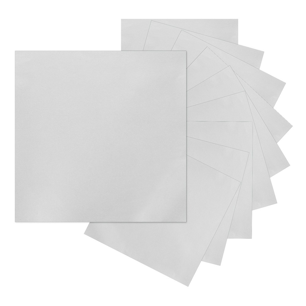10Pcs Adhesive Vinyl Sheets Bundle,12”x12”Self Adhesive Vinyl, Matte Silver