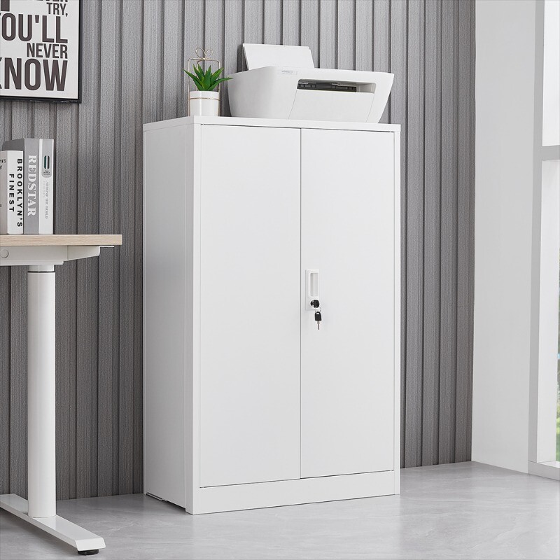 Metal Storage Cabinet with Locking Doors and Adjustable Shelf, Folding Cabinet