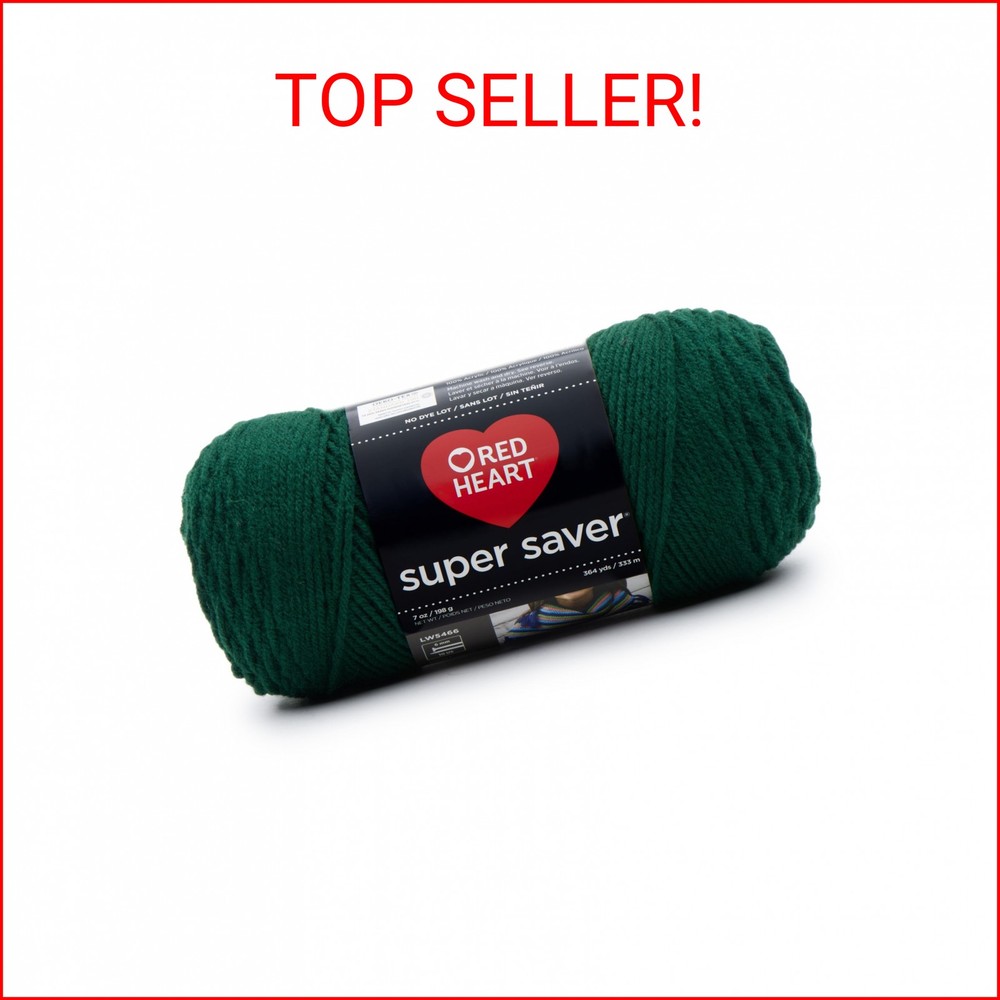 RED HEART Super Saver Yarn, Hunter Green